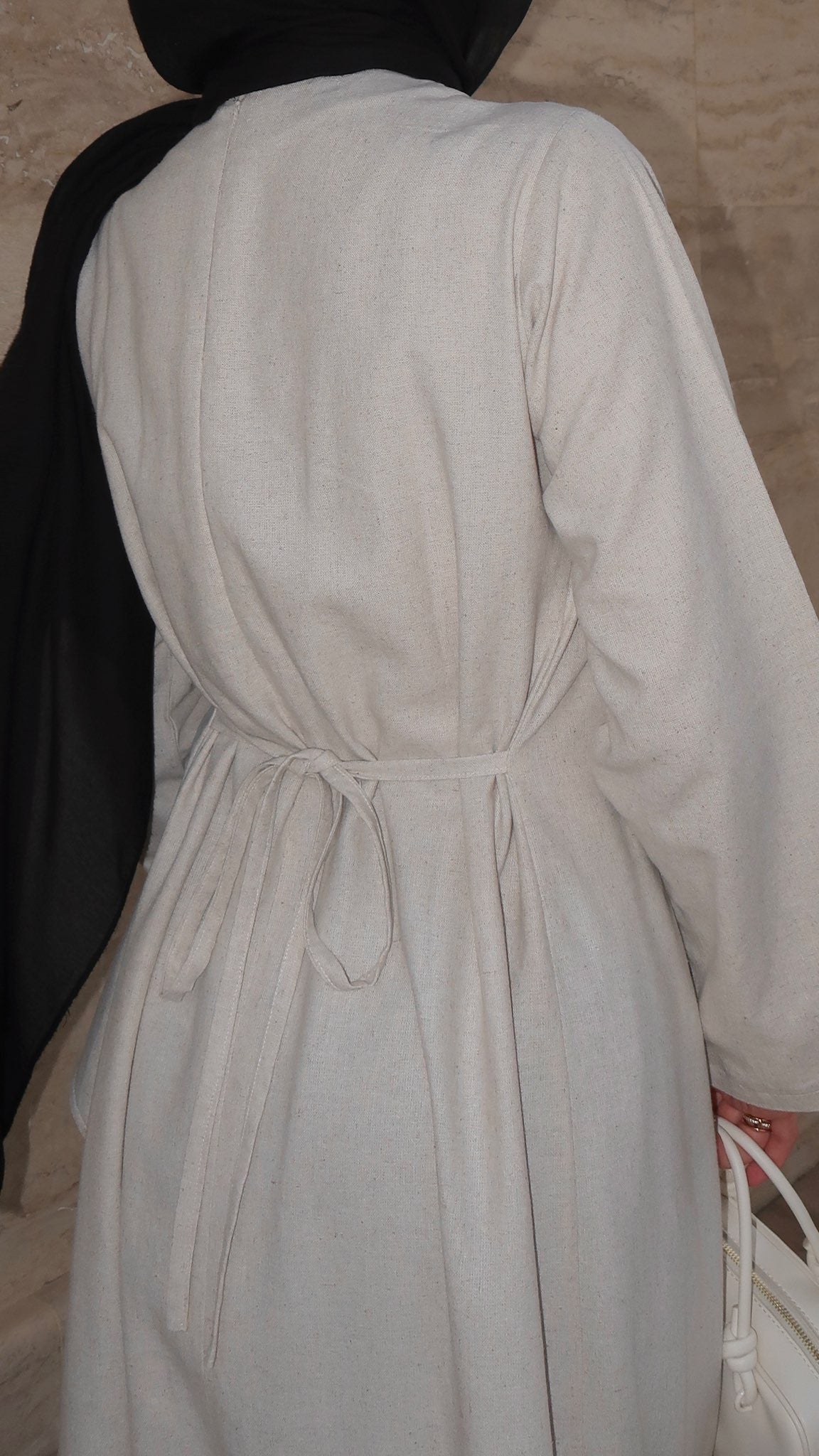 Asymmetrical Broche Top-Beige