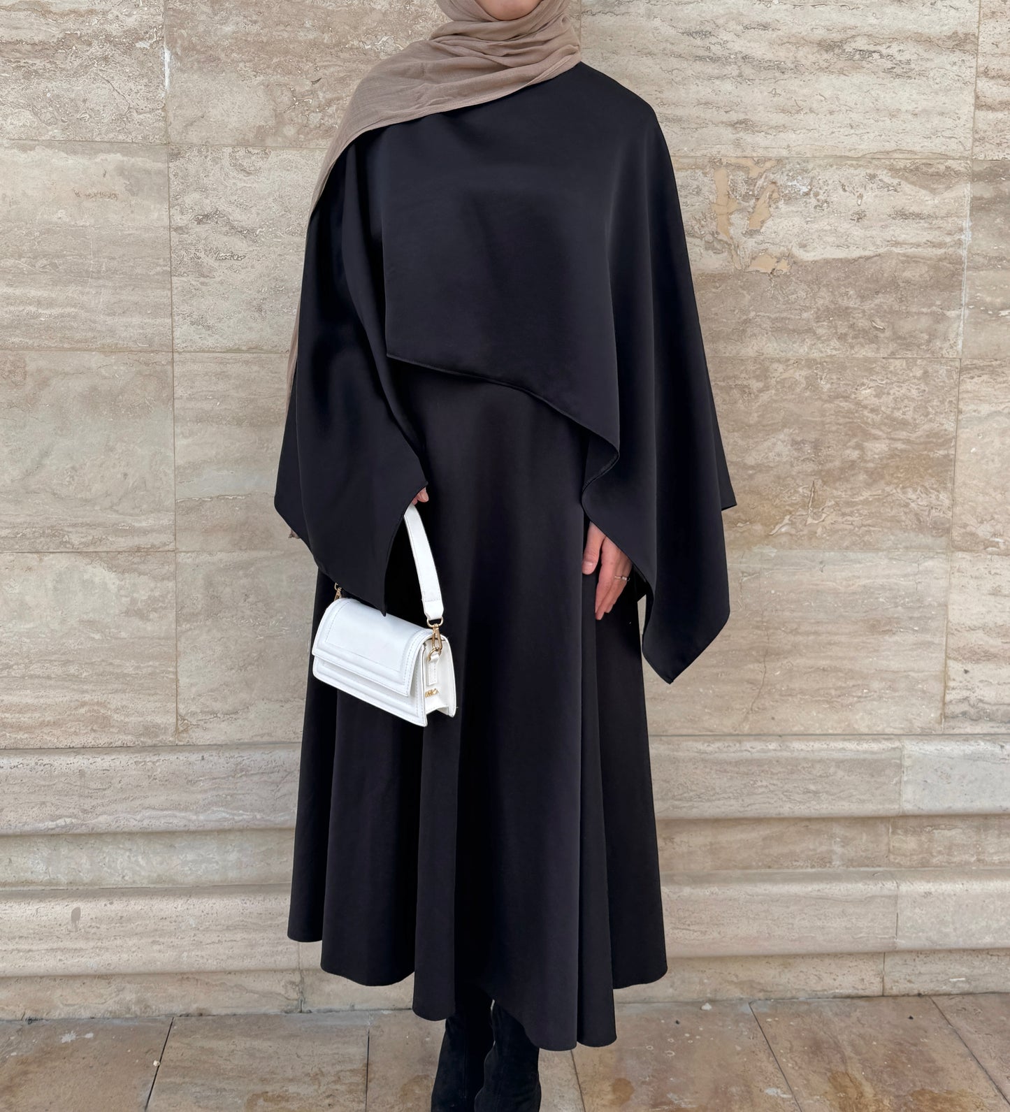 Silk Cape- Black