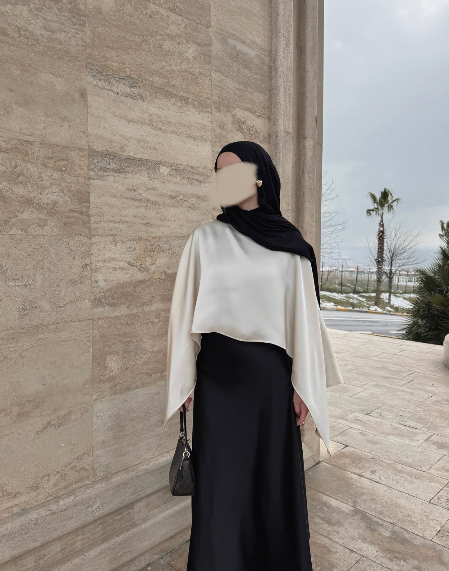 Silk Cape-Beige