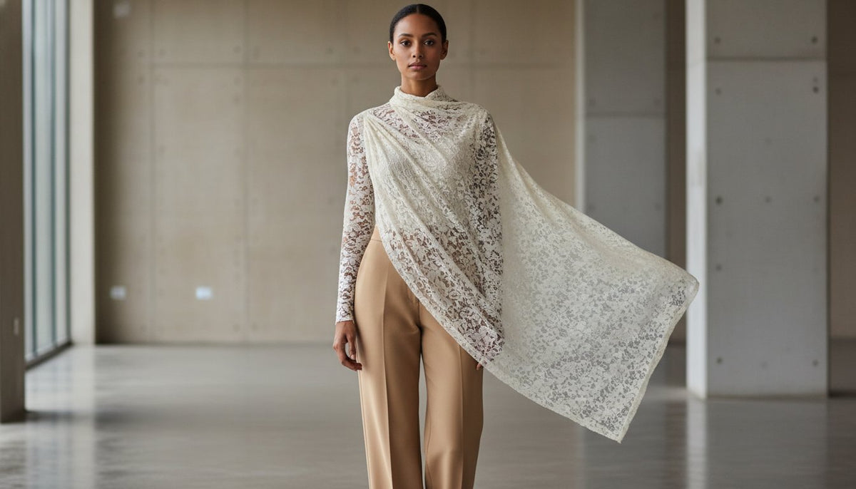 The Draped Lace Top: A Guide to Fluid Elegance and Modest Sophistication