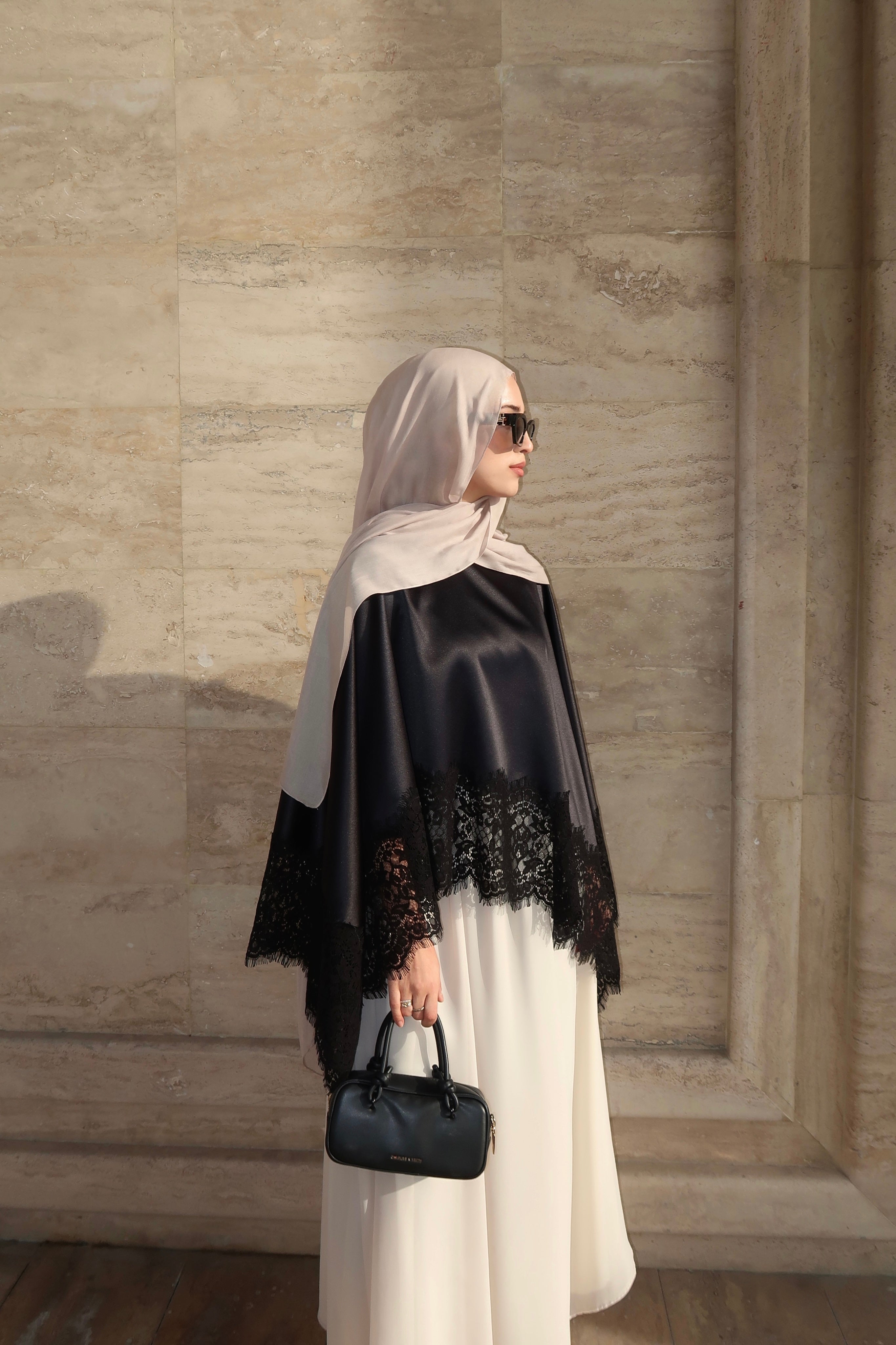 新品　heve へイヴ　Silky Cape BL black シルキーケープ Lace Cape-Black – bemu