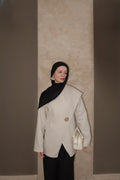 Scarf Blazer-Beige
