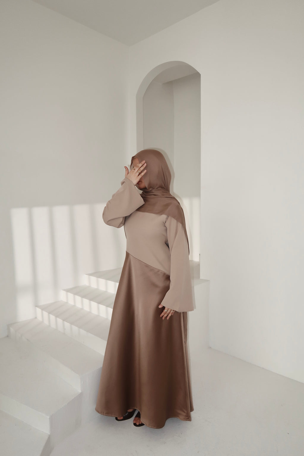 Swan Dress-Taupe