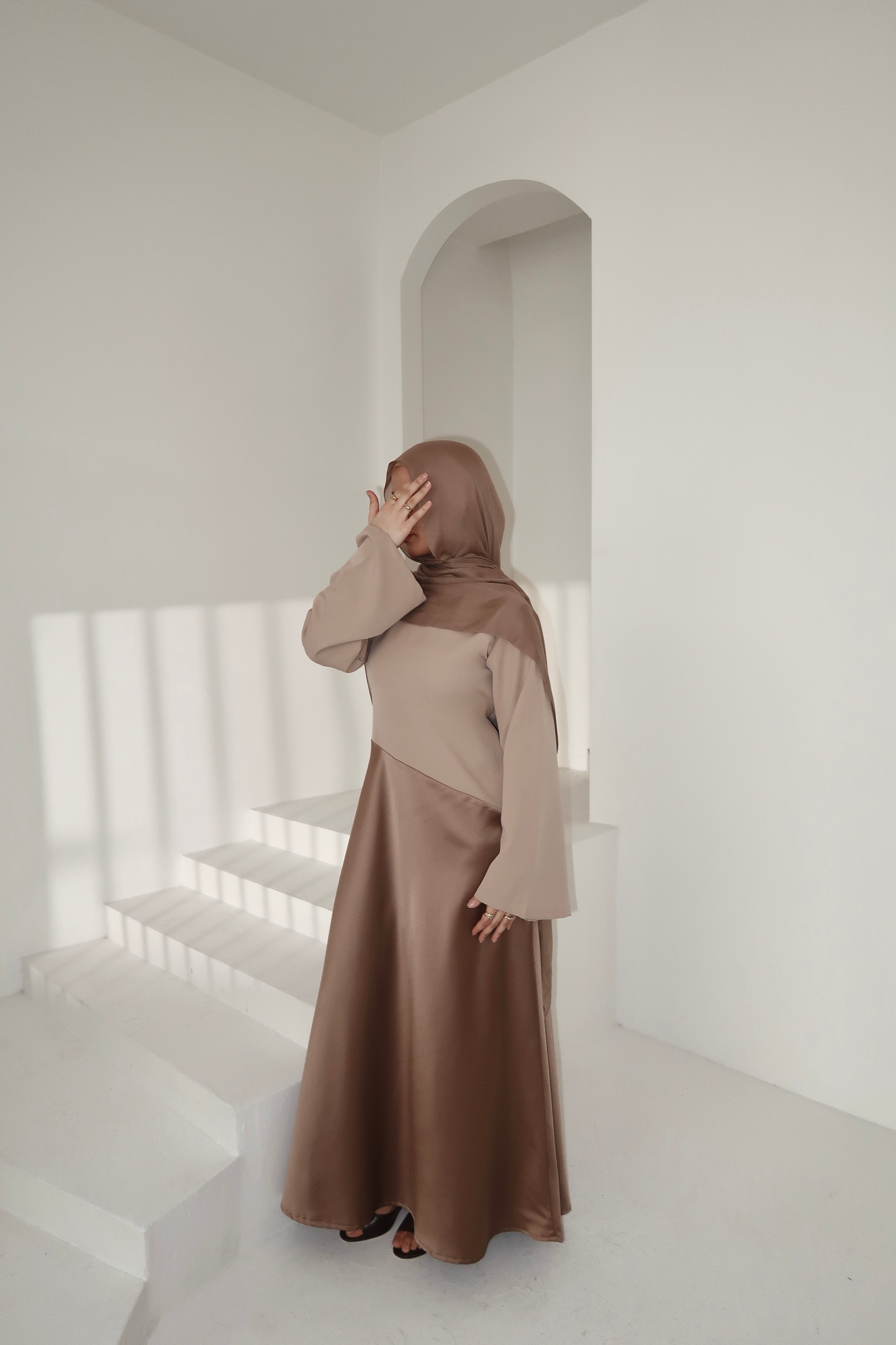 Swan Dress-Taupe