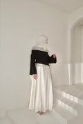 Swan Dress-Black&Beige