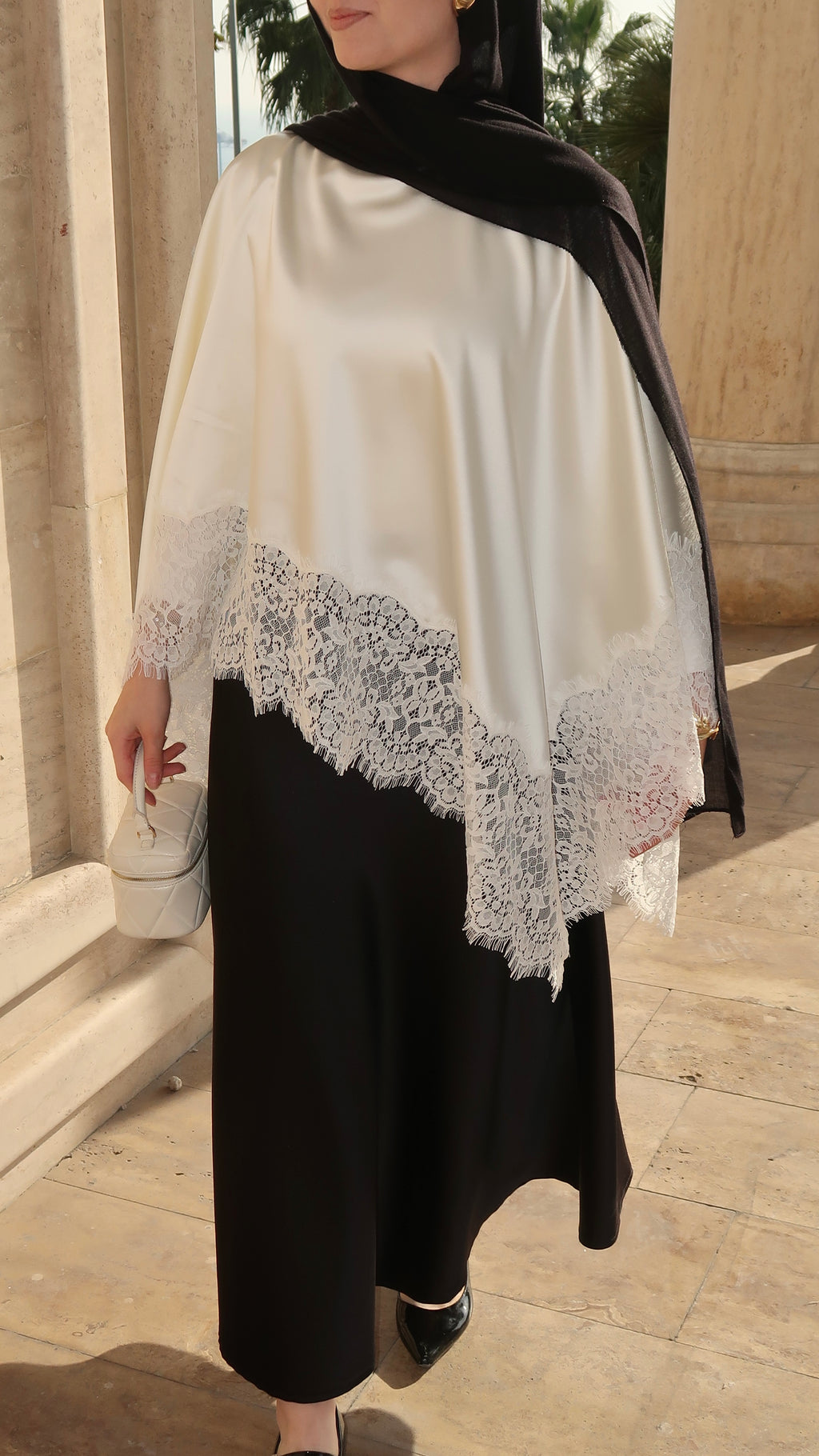 Lace Cape-Beige
