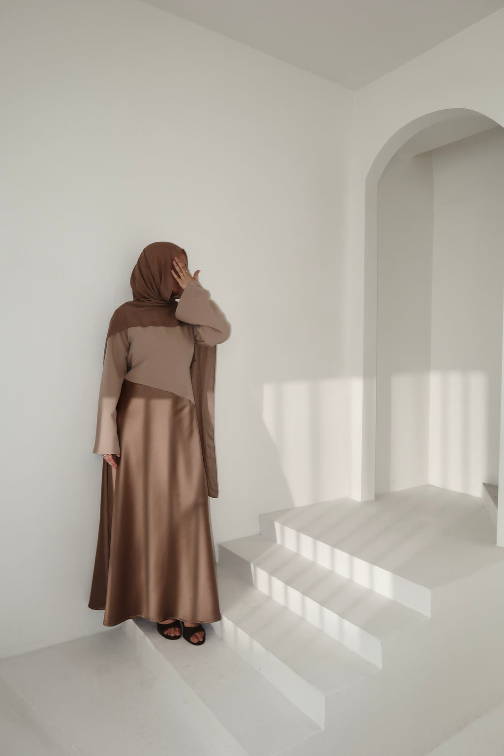 Swan Dress-Taupe