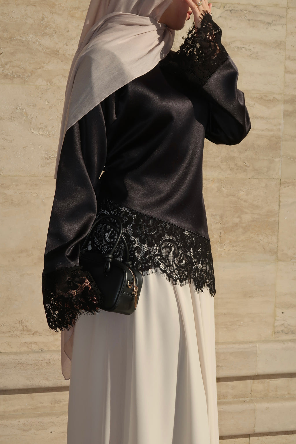 Lace Top-Black