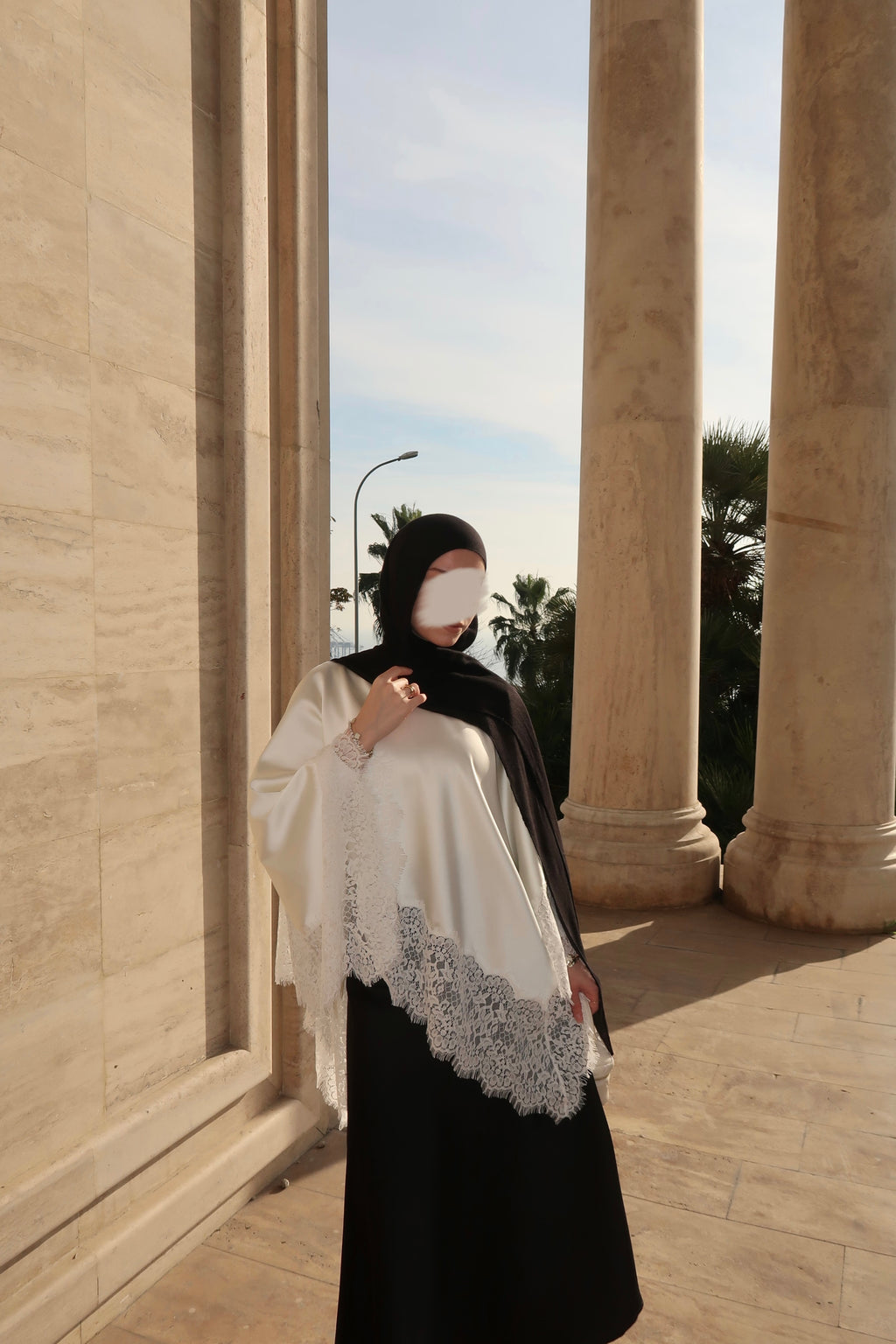 Lace Cape-Beige