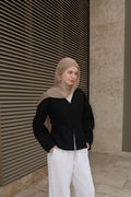 Fitted Cardigan-Black
