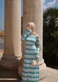 Knit Maxi Dress-Blue