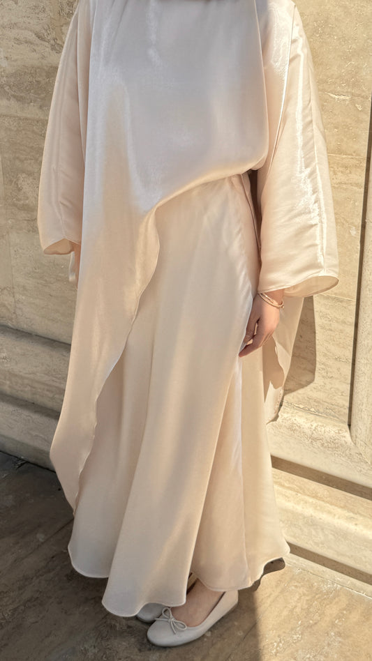 The Flowy Skirt-Beige