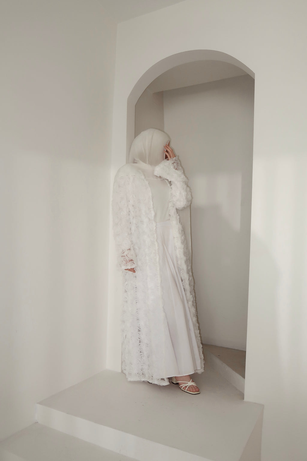 Rose Abaya-White