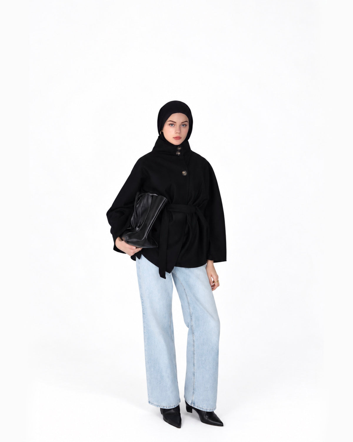 Cape Coat-Black