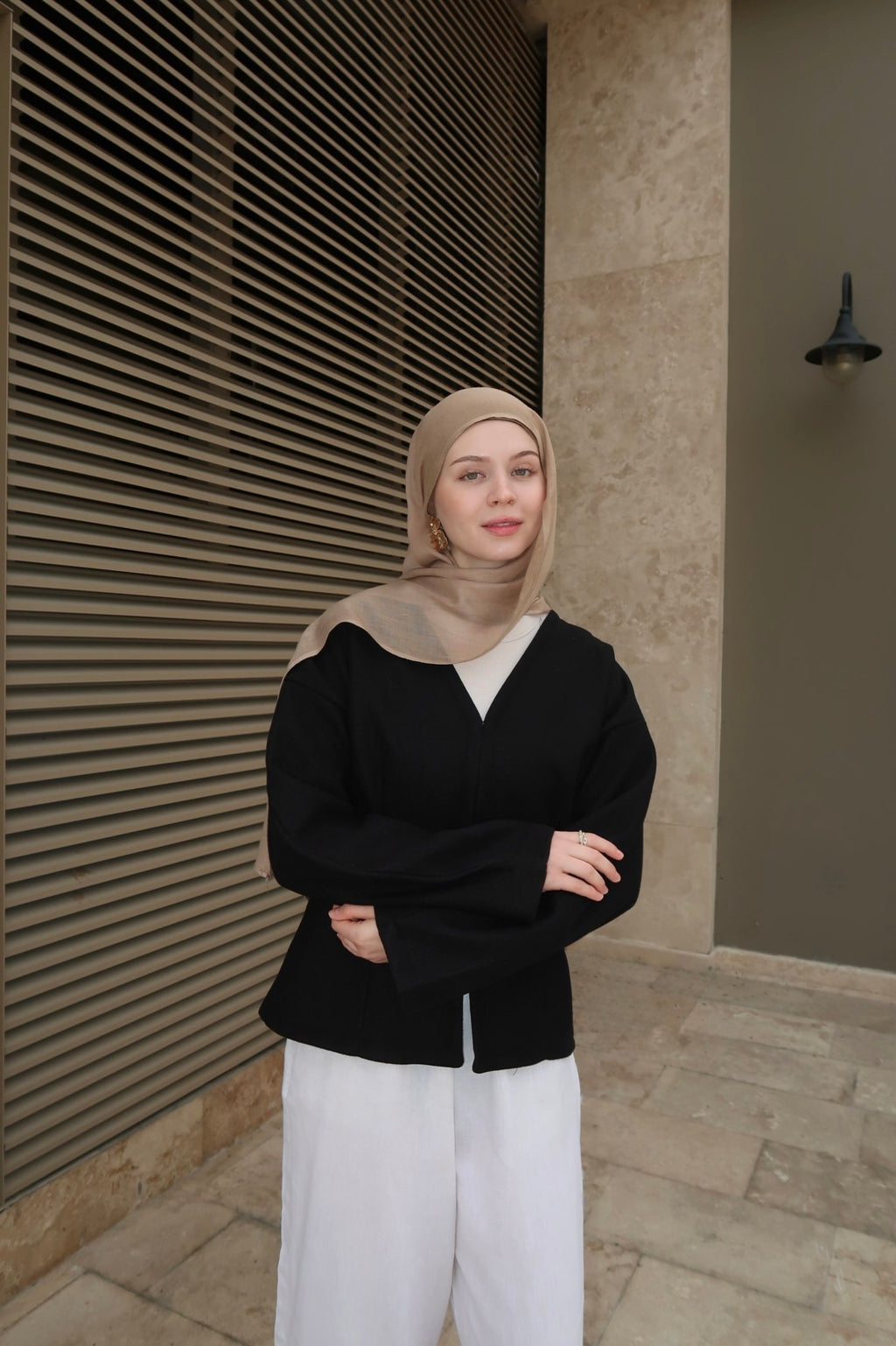 Fitted Cardigan-Black