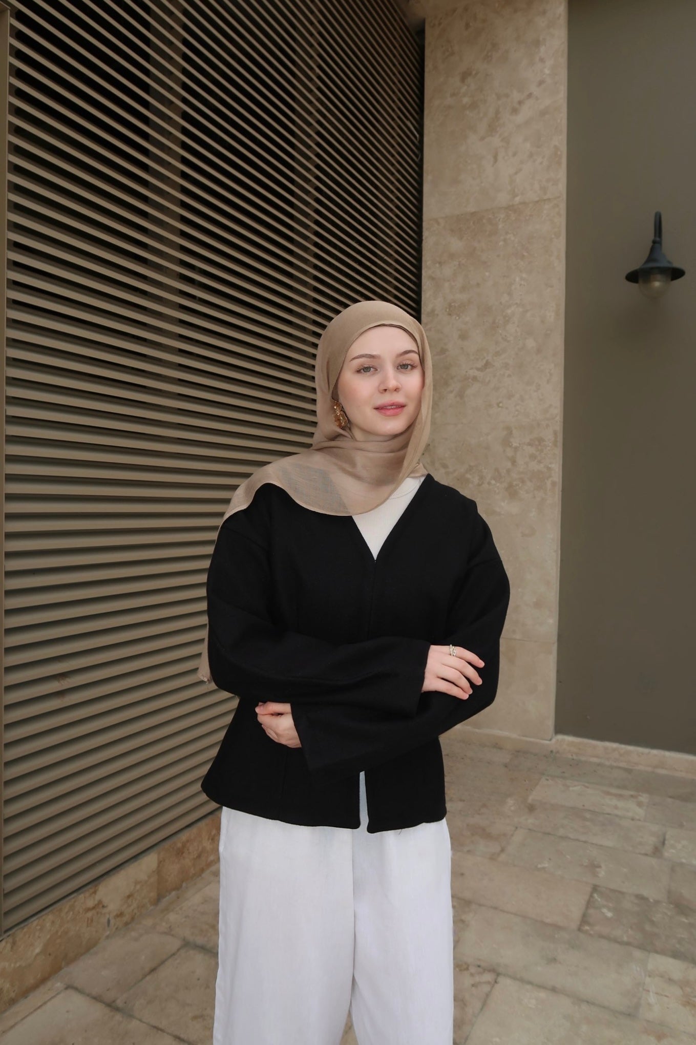 Fitted Cardigan-Black