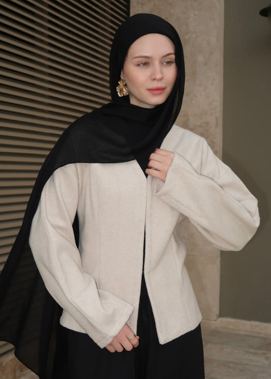 Fitted Cardigan-Beige