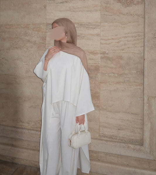 The Flowy Set-White