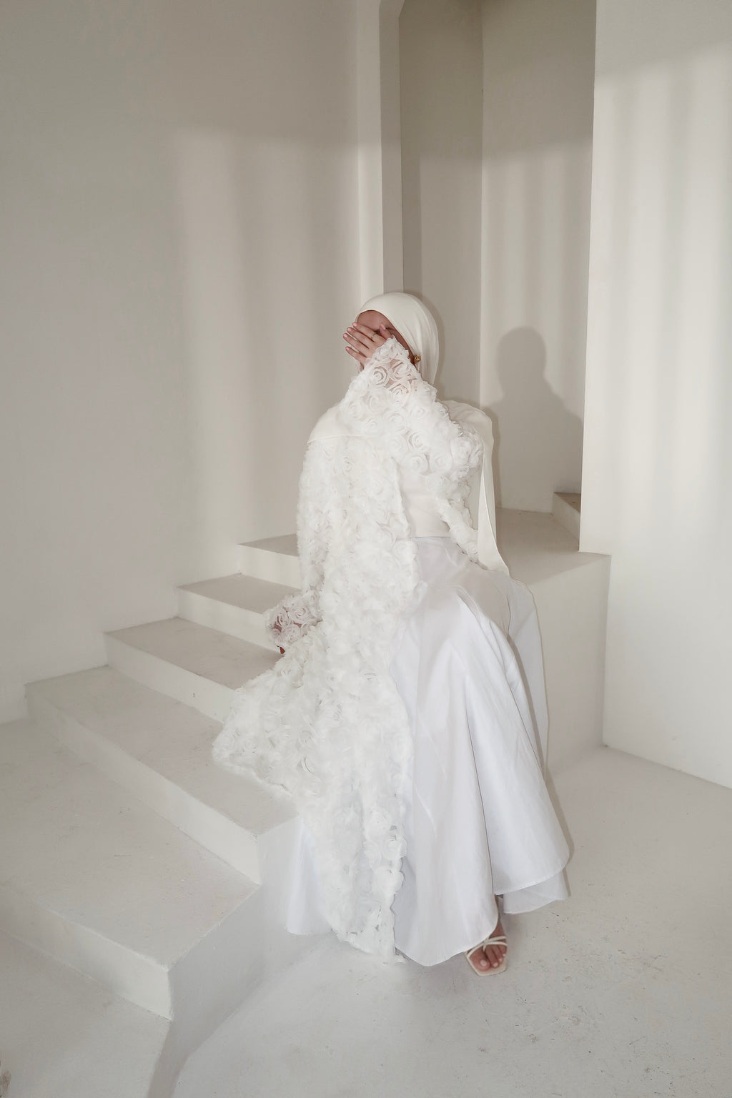 Rose Abaya-White