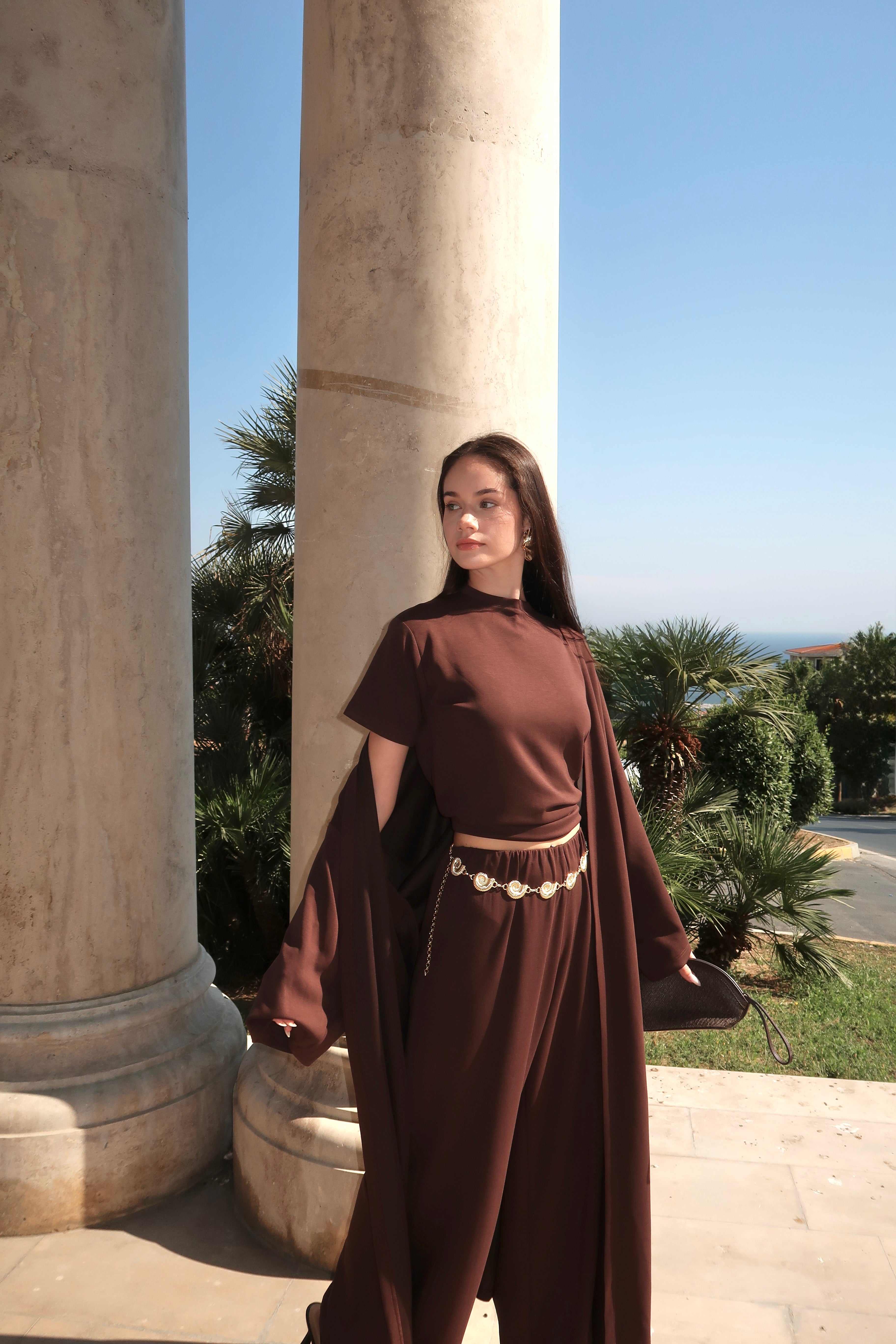 Basic Abaya-Brown