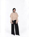 Drape Trench Coat-Beige