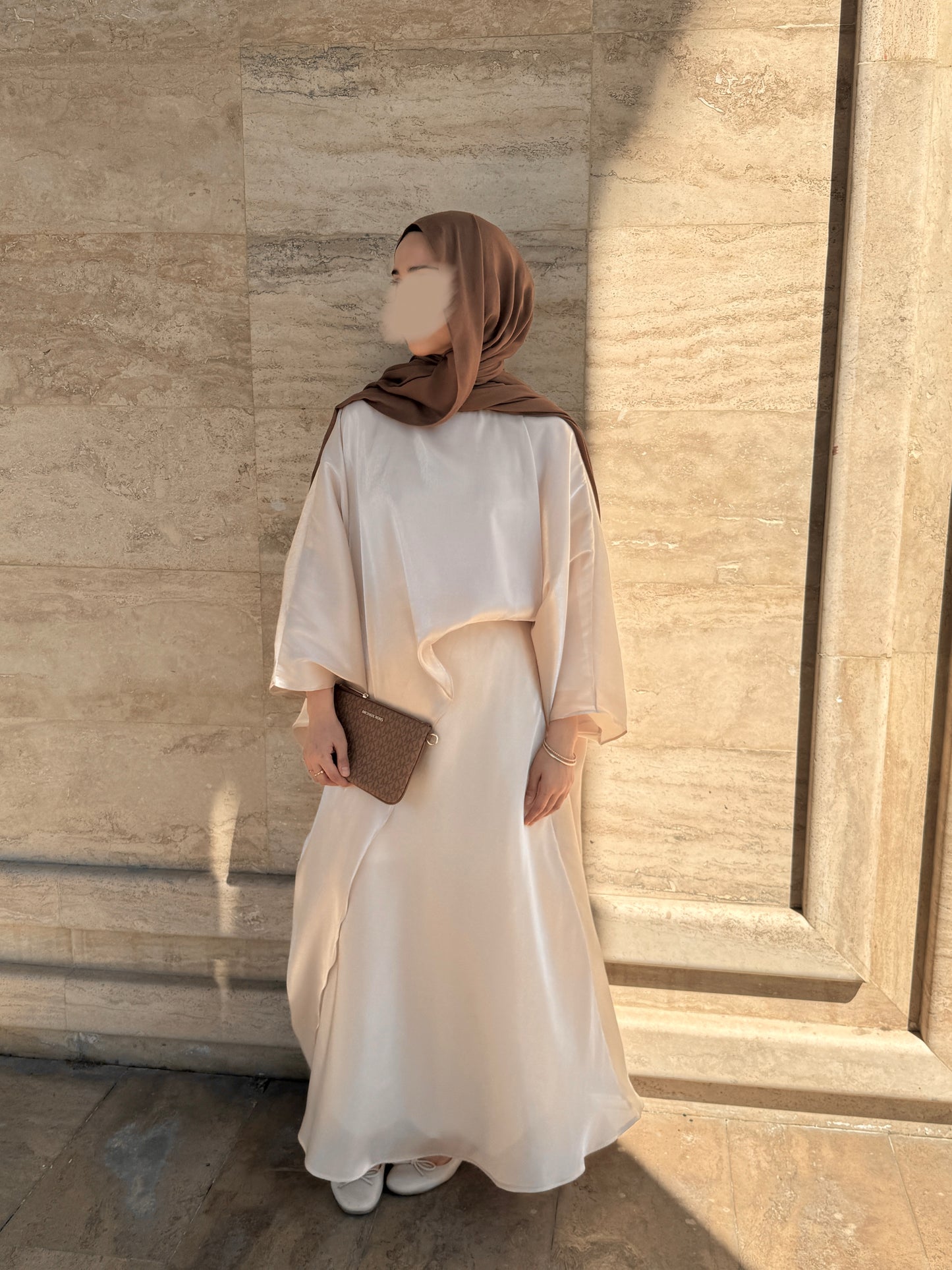 The Flowy Top-Beige