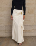 Maxi Broche Skirt- Beige