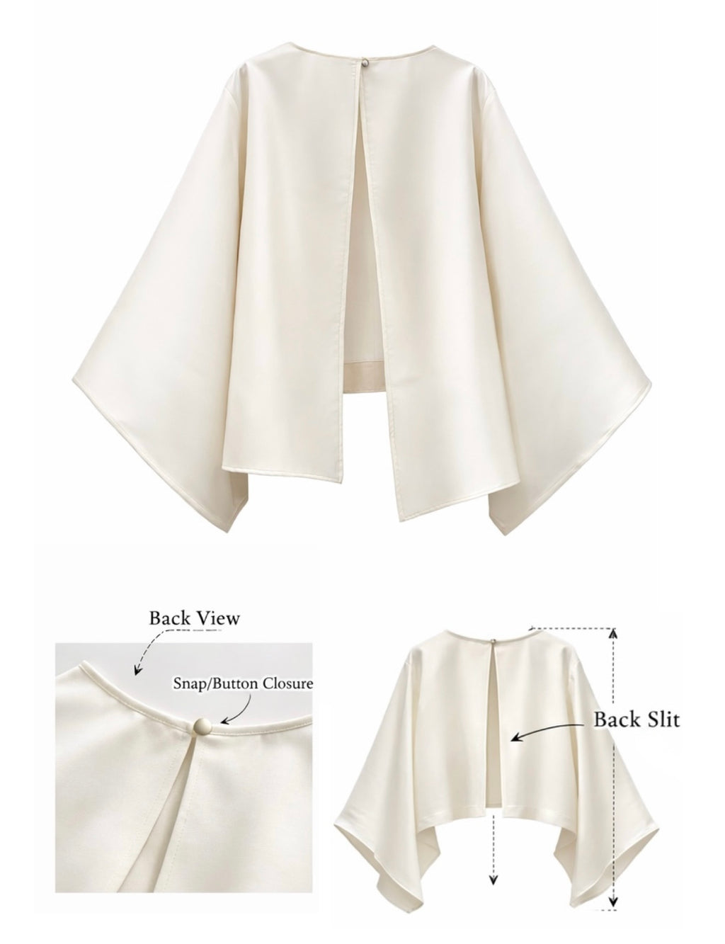 Silk Cape-Beige